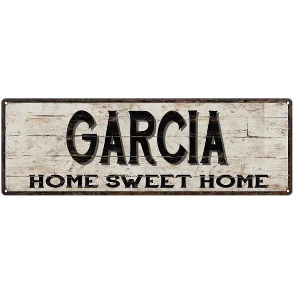 GARCIA Rustic Home Sweet Home Sign Gift 6x18 Metal Decor 106180084008
