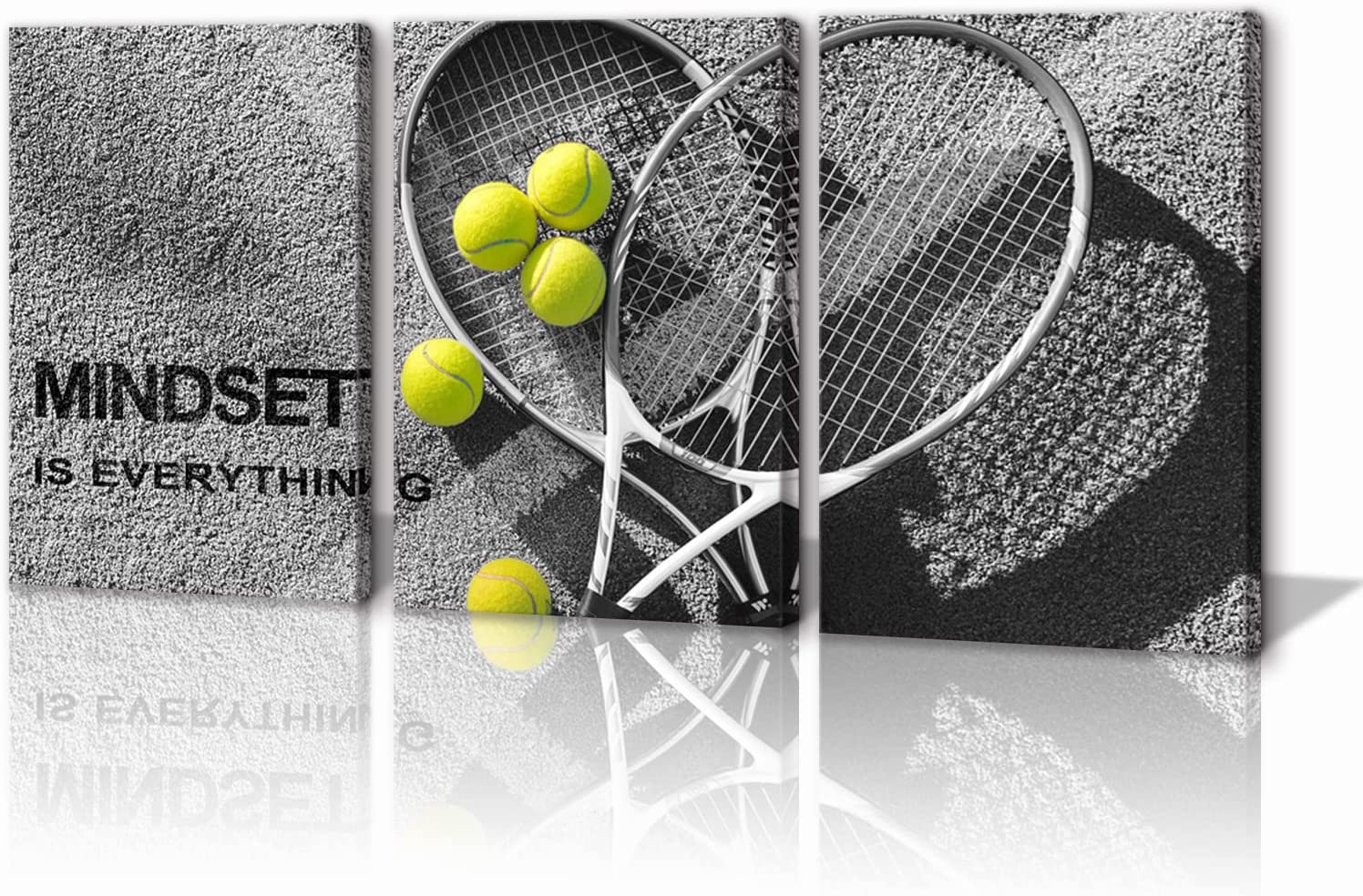 Badminton Canvas Poster, Badminton Wall Art, Badminton Racket Print Positive Quotes Wall Poster