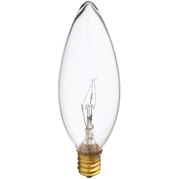 Satco Products S3782 120-Volt 25B9.5 Candelabra Base Clear Light Bulb