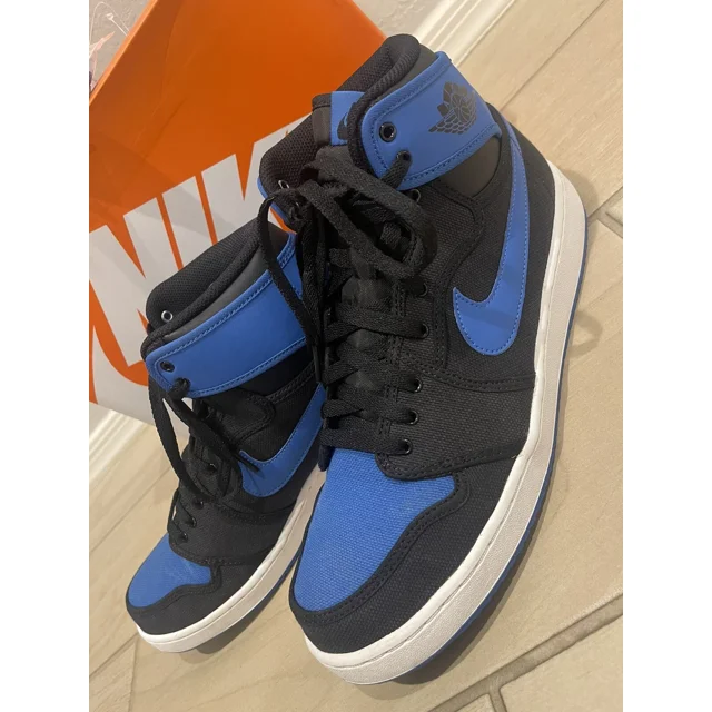 Ni - ke Ni - ke Air Jordan AJ1 KO High OG 638471-007 Black 638471 007 Sport Blue Retro 1