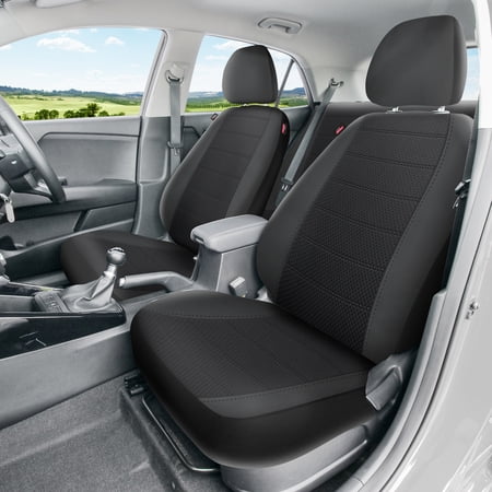 GENUINE DICKIES 3 PIECE ARLINGTON CLOTH TRUCK SEAT COVERS BLACK, 806442NWDI