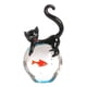 thumbnail image 2 of Adorno de estatuilla de gato y pez de cristal Artesanía de estatuas de animales Sunnimix Estatua de cristal de animales, 2 of 8
