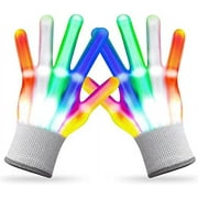 MesaSe Toys for 3-12 Year Old Boys Girls Flashing LED Gloves Cool Fun Toys Glow Gloves Gifts for 3-12 Boys Girls Autism Toys Light up Gloves Birthday Easter Halloween Christmas Gifts