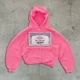 thumbnail image 3 of Sudadera informal y2k para mujer, cárdigan con cremallera, sudadera holgada con capucha, letras estampadas versátiles, patrón geométrico de hip hop, novedad de 2024, 3 of 5