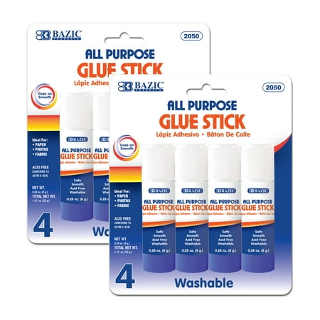 BAZIC Premium Glue Stick 8g, White Glue Sticks Acid Free...