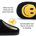 thumbnail image 3 of BERANMEY Cute Smile Face Slippers for Women Perfect Soft Plush Comfy Warm Slip-On Happy Face Slippers fo Women Indoor fluffy Smile House Slippers for Women and Men Non-slip Fuzzy Flat Slides, 3 of 9