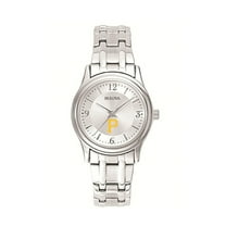 Women's Bulova Silver Pittsburgh Pirates Stainless Steel Watch