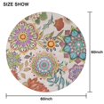 thumbnail image 6 of Round Waterproof Tablecloth 60×60 Inch, Boho Style Reusable Indoor/Outdoor Durable Table Cover for Party Kitchen Dinner Room Decor, 6 of 6