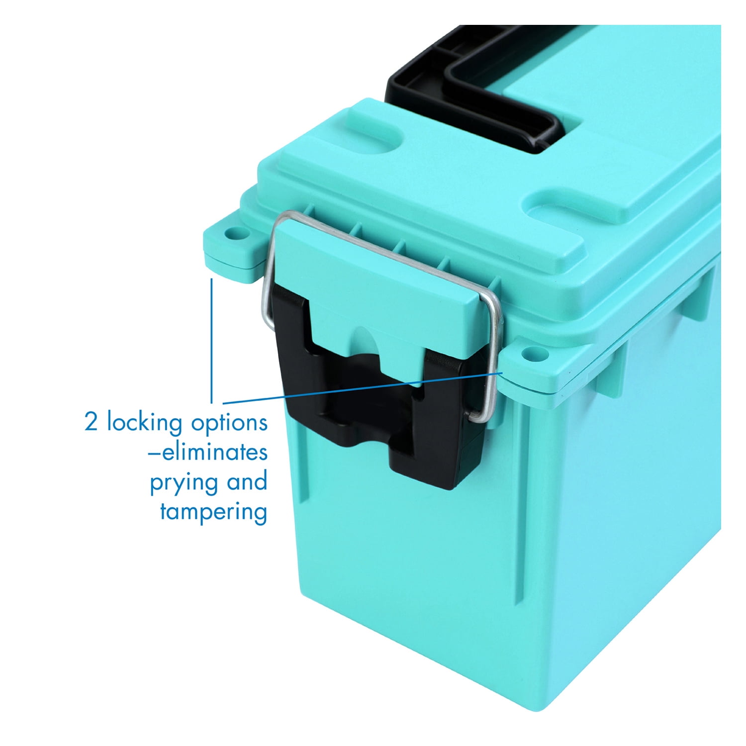 (4 pack) Logix Stackable Craft Storage Box, Teal