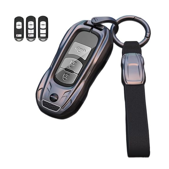 Sports Style Zinc Alloy Key Fob Case Shell Compatible for Mazda 2 3 5 6 8 CX-3 CX-5 CX-7 CX-9 MX5 2/3/4 Buttons