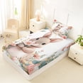 thumbnail image 4 of Erosebridal Kawaii Bunny Rabbit Twin Sheet Sets,Rustic Flowers Pink Easter Eggs Bedding For Kids 3-Piece, 4 of 6