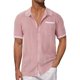 thumbnail image 1 of Camisa de manga corta con botones para hombre - Cárdigan informal con bolsillos huecos - Tejido ligero de poliéster - Corte holgado, se recomienda elegir una talla menos - Tallas S-XXXL, 1 of 5