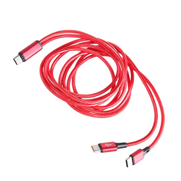 Multipurpose USB Type C to Type C Splitter Cable 2 Charging Wire for Smartphones, Tablets, and USB C Accessories