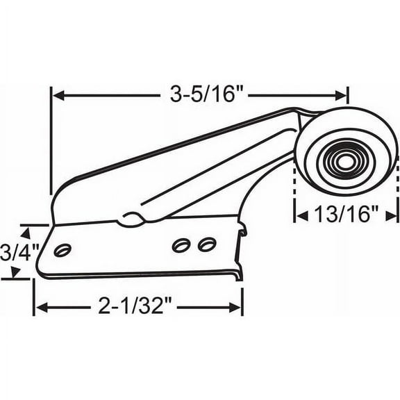 Manufacturer Varies Drawer Guide Roller, Steel, 25lb Limit 45-17
