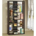 thumbnail image 2 of Coaster Wood Bookcase with Staggered Floating Shelves in Cappuccino, 2 of 3