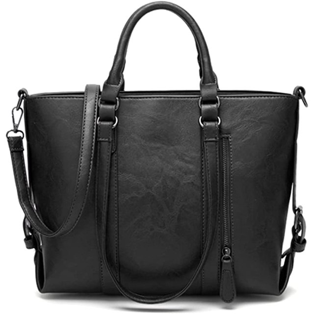LinYooLis Sac à Bandoulière Grande Capacité pour Femmes Sac à Main Poignée Supérieure Sac en Cuir PU Sac Rétro