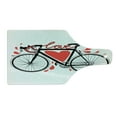 thumbnail image 2 of Love Cutting Board, Bike Illustration Heart and Drops Modern Hipster Fashion Retro Art, Decorative Tempered Glass Cutting and Serving Board, Wine Bottle Shape, Orange Black, by Ambesonne, 2 of 5