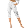 thumbnail image 1 of WILLBEST Pantalones Casuales para Mujer, de Moda, con Cintura Elástica, Cómodos, para Playa, para Uso Diario. Grande, 1 of 4