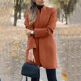 thumbnail image 2 of Women Long Sleeve Hairy Open Front Short Cardigan Suit Jacket Solid Long Coat, 2 of 2