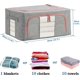 thumbnail image 3 of Closet Organizers and Storage, Foldable Oxford Cloth Steel Frame Box,2 Pack,Clear Window & Carry Handles, 3 of 4