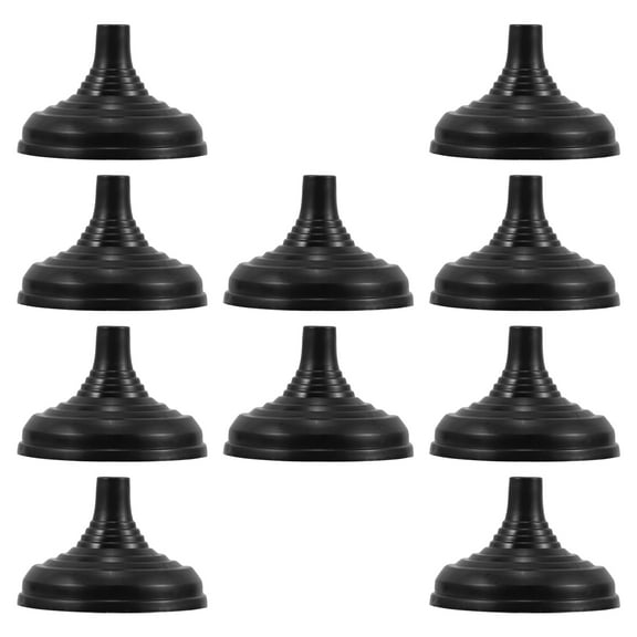 PBPBOX 10Pcs Black Plastic Table Flag Holder Base with Stable Round Design for Office