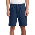 thumbnail image 6 of Men's Linen Shorts Dress Casual Work Golf Cotton Linen Shorts for Men Flat Front with Pockets Belt Loop Dark Blue, 6 of 8