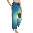 thumbnail image 2 of Naloa Paradise Island Print Women’s Ultra-Soft Comfy Pajama Lounge Pants with Pockets & Drawstring, 2 of 8