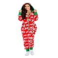 thumbnail image 1 of Combinaison à Capuche pour Femmes, Pantalon Long de Noël, Justaucorps à Manches Longues, Pyjama, Tenue d'Intérieur, 1 of 5