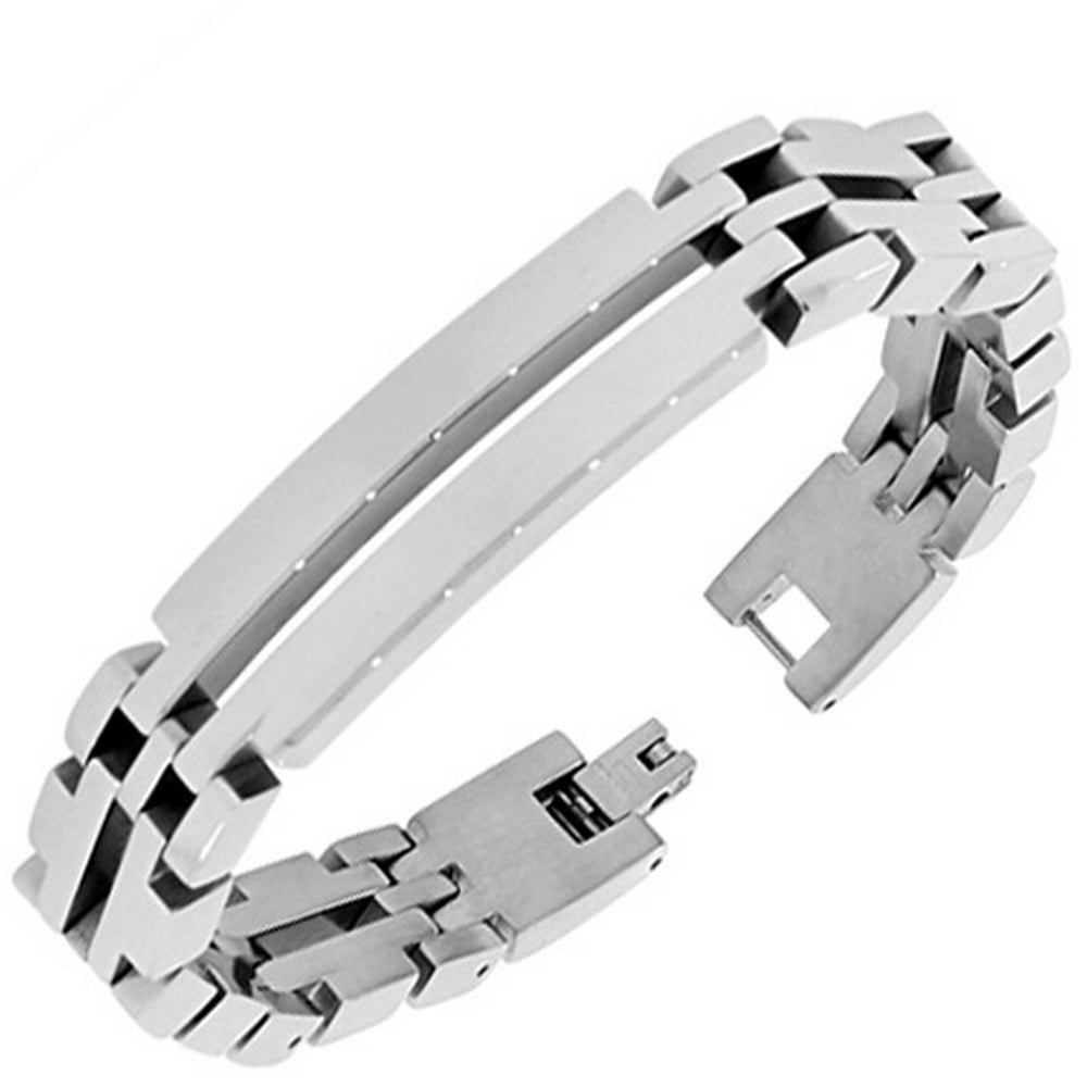 Men's Stainless Steel Twisted Rope Chain Bracelet - Brushed Vintage Look, 7.5 Inch, No Gemstone