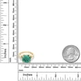 thumbnail image 4 of Gem Stone King 5.29 Ct Cushion Green Malachite 18K Yellow Gold Plated Silver Ring, 4 of 4