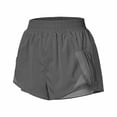 thumbnail image 5 of COMVALUE Womens Running Shorts with Zipper Pockets 3"/5" High Waisted Athletic Gym Workout Shorts for Women with Liner Dark Gray S, 5 of 5