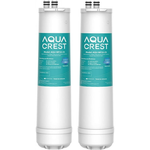 2 Pack AQUACREST RC-EZ-3 Replacement for Culligan RC-EZ-3, US-EZ-3, RV-EZ-3 Under-sink Water Filter, 500 Gallons