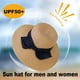 thumbnail image 3 of Sombrero de paja con circunferencia de 56-58 cm, sombrero con lazo, sombrero de protección solar, sombrero de verano, sombrero de playa con protección solar para mujer, parasol, sombrero, 3 of 5
