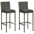 thumbnail image 5 of vidaXL Patio Bar Set Outdoor Bistro Set Bar Stool Bistro Table Poly Rattan, 5 of 63
