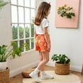 thumbnail image 4 of ZOYOEN Toddler Girls Outfit Sets- Casual Cute Tees and Shorts Cotton Short Sleeve Kids Summer Clothes Orange Size 4 T, 4 of 7