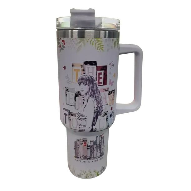 40OZ Vaso Térmico de Acero Inoxidable, Stanley Tay-lor Sw1ft , Taza Termica Frio y Caliente para Cafe con Tapa y Popote, Termo Infusor de Vacío Doble para Hombre, Mujer, Regalo Con mango