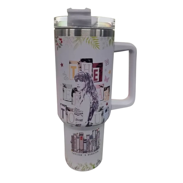 40OZ Vaso Térmico de Acero Inoxidable, Stanley Tay-lor Sw1ft , Taza Termica Frio y Caliente para Cafe con Tapa y Popote, Termo Infusor de Vacío Doble para Hombre, Mujer, Regalo Con mango