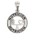 thumbnail image 1 of JOYARIS Dije Medalla Laser De Graduación Nutrición Plata Solida 925 DM-0000302, 1 of 3