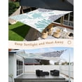 thumbnail image 3 of Turquoise Crab Coastal Sun Shade Sail 8'x10' Rectangle Outdoor Shade Canopy, Summer Coral Nautical Porch Shades Outdoor Sun Blocking Screen, Sunshade Cloth Covers for Patio/Deck/Garden, 3 of 5