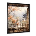 thumbnail image 2 of Designart "Window to Osaka in Beige II" Landscapes Framed Wall Art - Traditional Beige Japan Entryway Framed Wall Art, 2 of 6