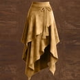 thumbnail image 3 of Aellinatey Fringe Detail Elegant Skirt Women High Waist Knee Length With Asymmetrically Hems, 3 of 8