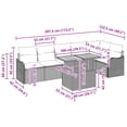thumbnail image 2 of vidaXL Garden Sofa Set with Cushion Manual 7 pcs gray and navy blue, 2 of 2