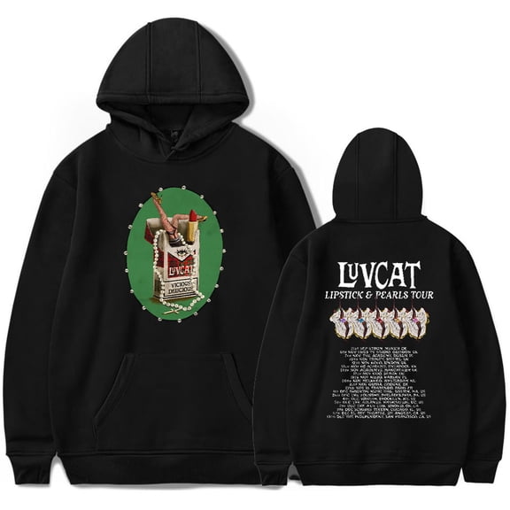 Luvcat Lipstick And Pearls Tour Merch Hoodie Casual Sweatshirt Long Sleeve Pullover