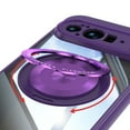 thumbnail image 5 of Designed for Google Pixel 10 / 10 Pro Crystal Clear Back Case, Luxury Case with Lens Protector Drop Protective Magnetic Rotating Ring Kickstand Shockproof Thin Fit Phone Case Cover, Darkpurple, 5 of 8