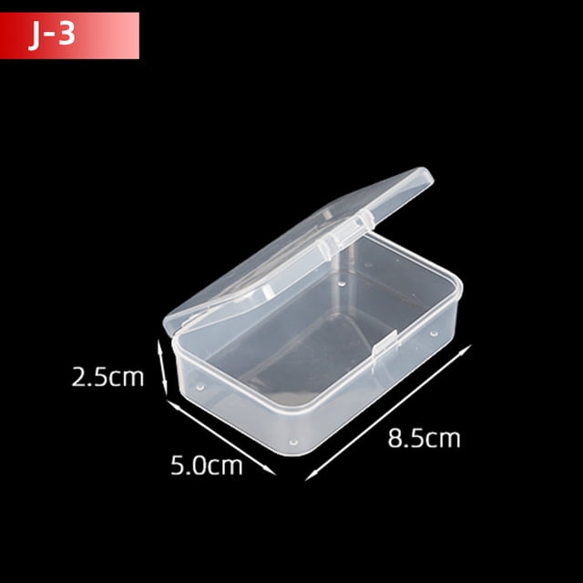 Caja de almacenamiento de PP, Mini contenedor de caja de plástico transparente, caja de embalaje rectangular cuadrada para joyería, cuentas, artículos pequeños, 5 uds./10 Uds.