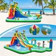 thumbnail image 2 of Airfind Giant Inflatable Water Slide Park with Double Long Slides, Climbing Wall, Basketball Hoop, 50 Ocean Balls, 225x145x105in for Kids 3-12, 2 of 8