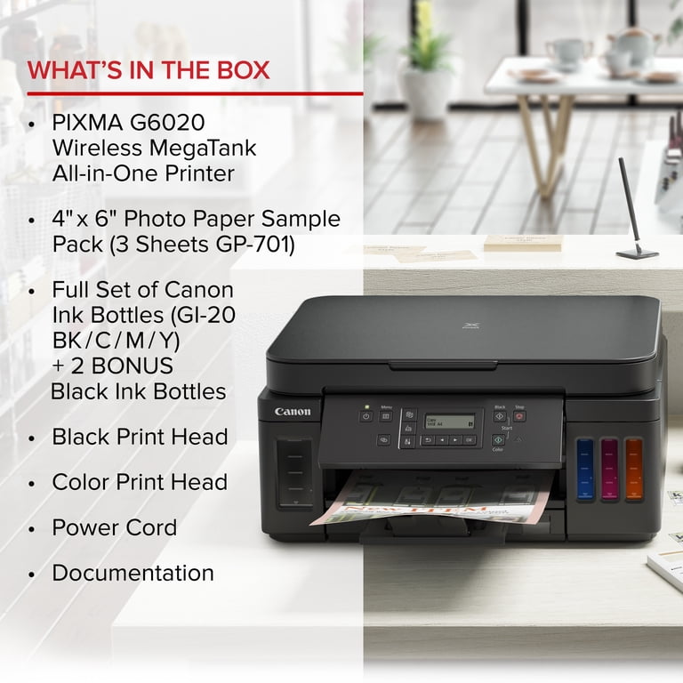 Canon PIXMA G6020 All-In-One Wireless Inkjet Printer for Home