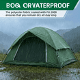 thumbnail image 2 of 2-Person Green Waterproof Camping Tent — Easy-Setup Dome for Backpacking and All Seasons, 2 of 7