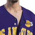 thumbnail image 2 of Men's G-III Sports by Carl Banks Purple Los Angeles Lakers Adaptive Star Player Fashion Baseball Jersey, 2 of 2