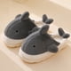 thumbnail image 5 of Pantuflas Divertidas De Algodón Con Tiburón Cute Shark Home Zapatos de felpa Cómoda zapatilla de algodón cálida y peluda (Gris 42 43), 5 of 8